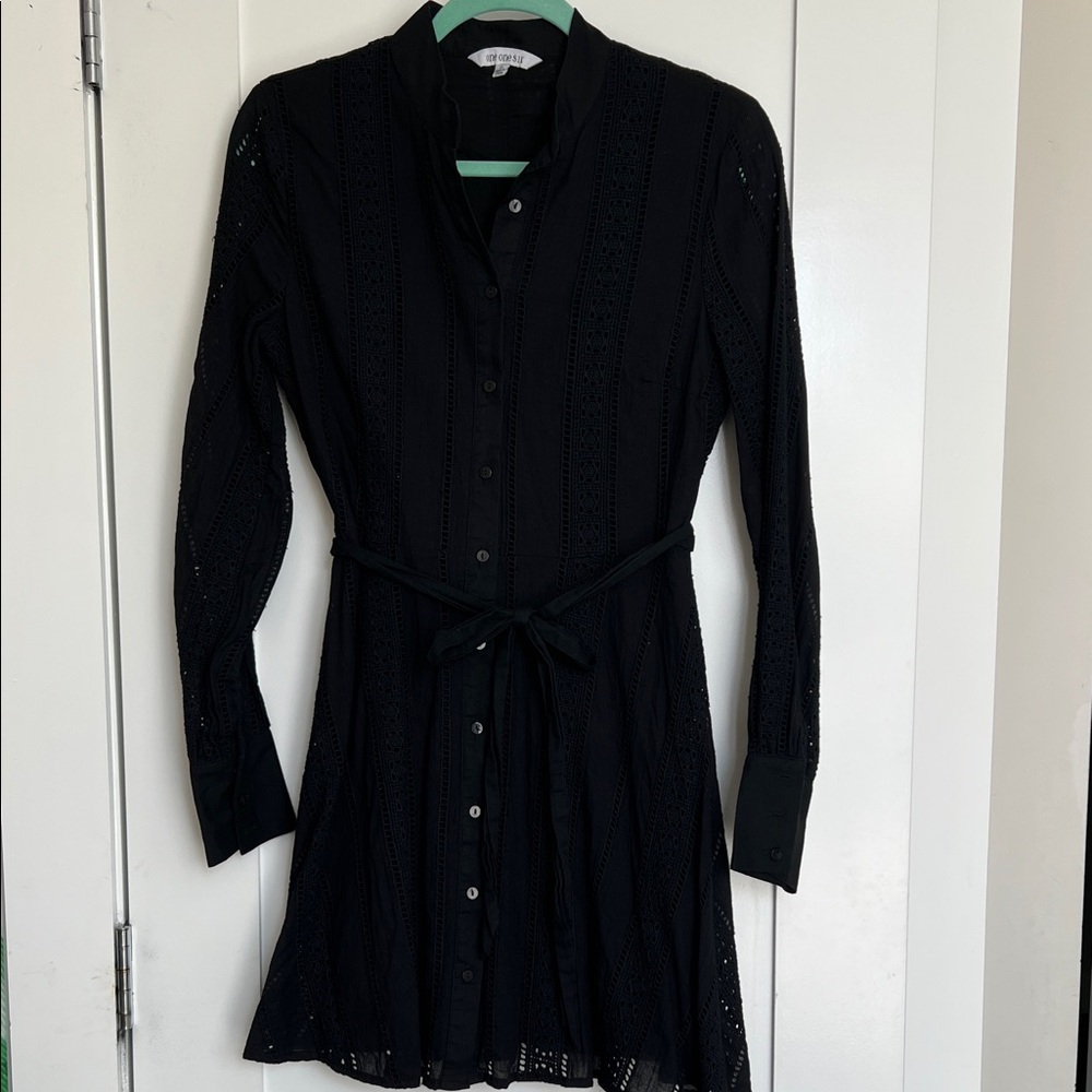Chic Black Lace Long Sleeve Dress